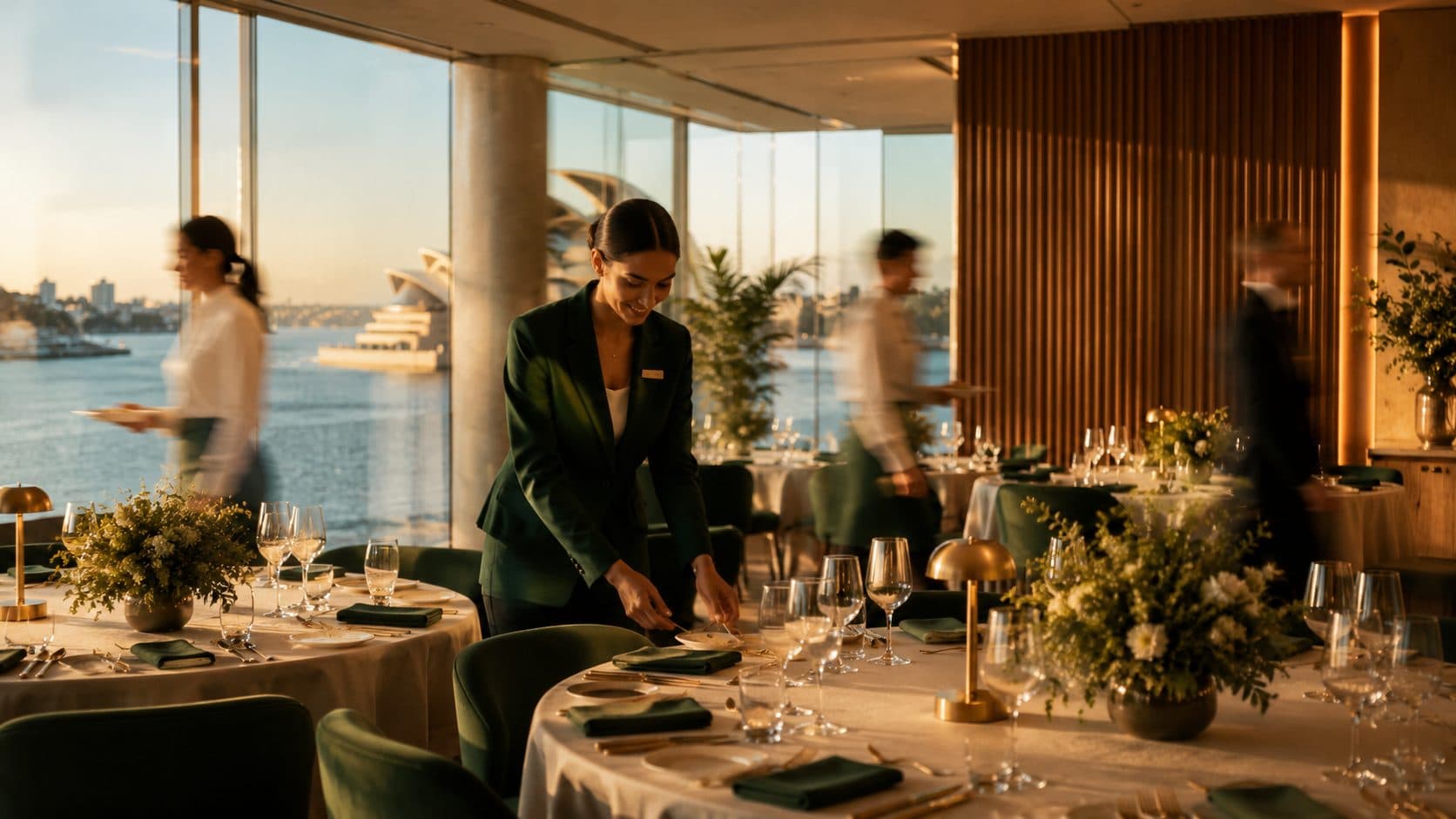 A harbourside restaurant at a MasterKey partner hotel